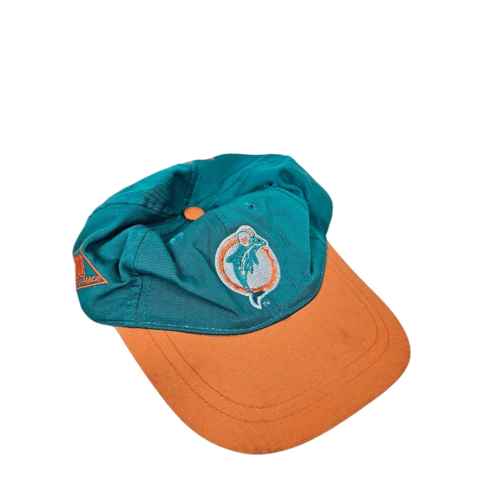 Vintage 90 Mighty Mac Retro Miami Dolphins NFL Football Snapback Hat Cap Toddler